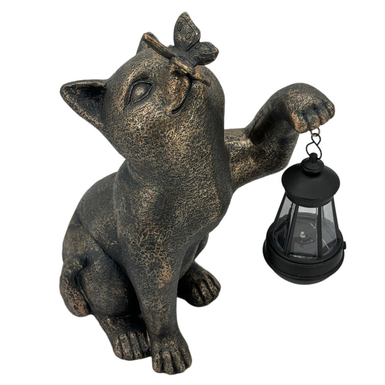Red Barrel Studio® Alexxandria Cat Animals Weather Resistant Polyresin